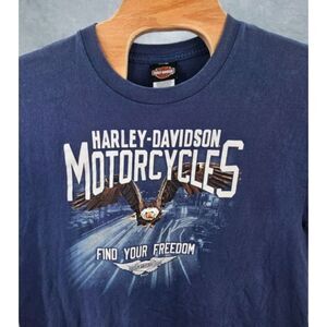 Harley Davidson Shirt Size XL Men's‎ Blue Motorcycles Biker Orwisburg PA Freedom